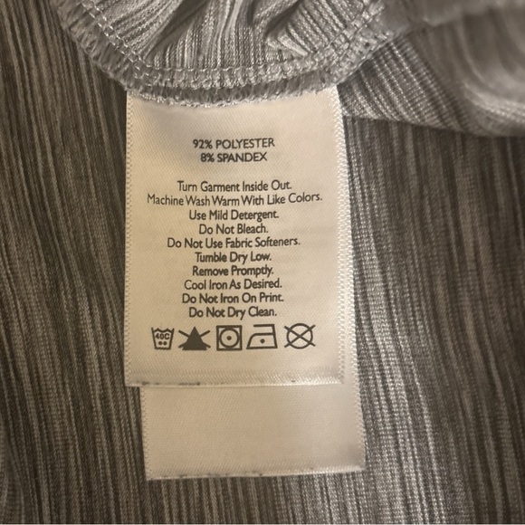 Eddie Bauer Casual Summer Gray and White Sleeveless Tank Dress Size Medium - Picture 4 of 4